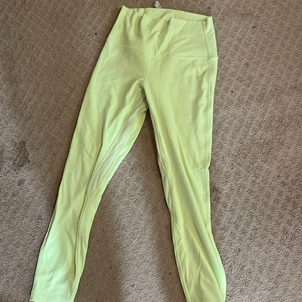 Lululemon neon leggings size 6